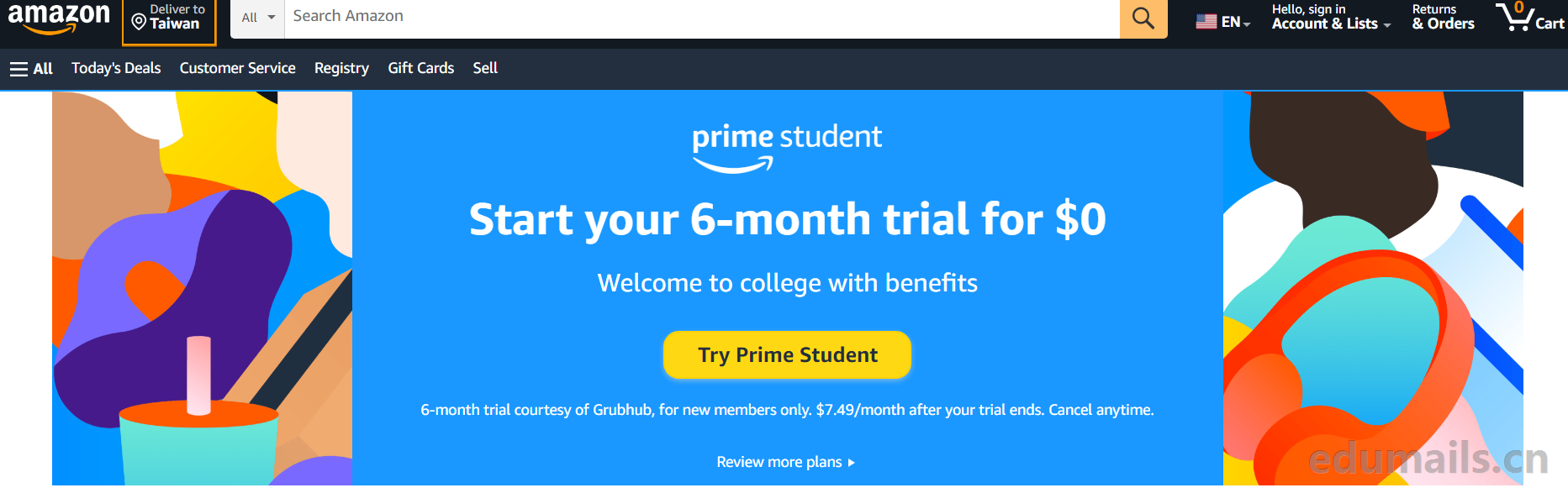 皇冠信用网会员注册_edu邮箱免费申请注册白嫖amazon亚马逊学生会员prime